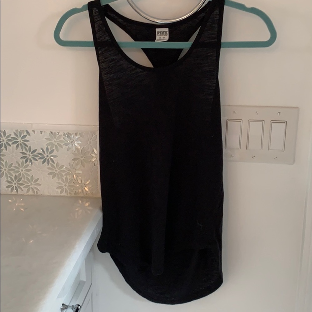 PINK black tank top